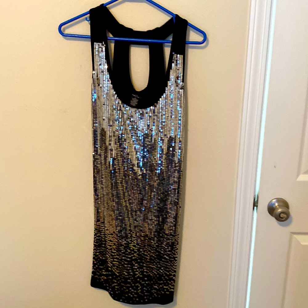 Black sequined dress